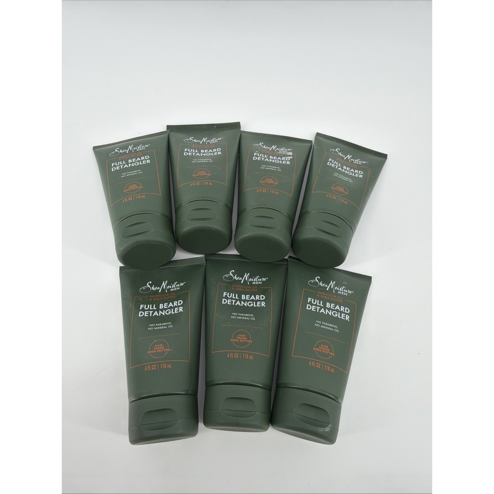 7 Pk Shea Moisture Full Beard Detangler, Maracuja Oil & Shea Butter, 4 oz.